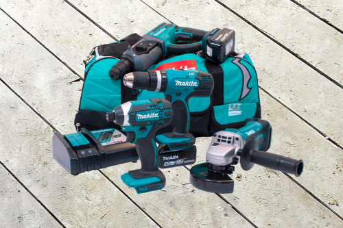 Makita M41 18V 4 Piece Kit with 2x 4.0Ah Batteries