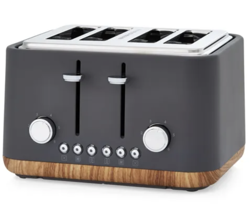 CONTEMPORARY MATT GREY KETTLE AND TOASTER SET Competition Fox