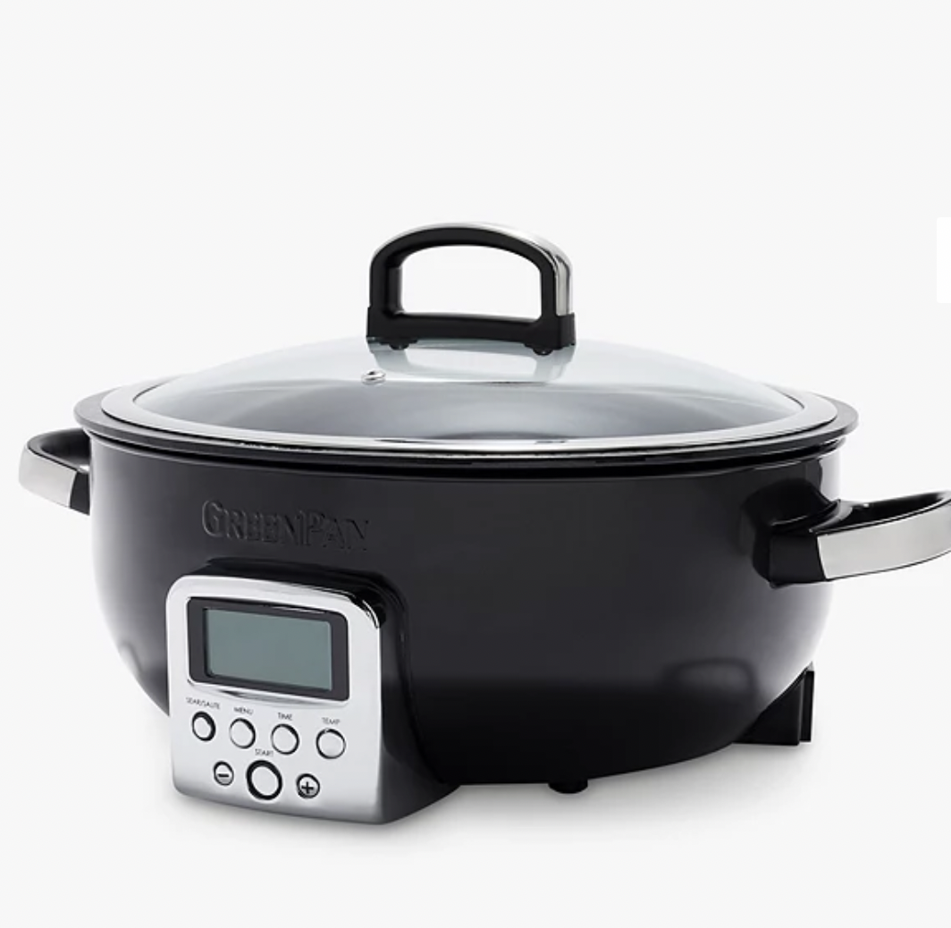 GreenPan Slow Cooker, 5.6L, Gloss Black