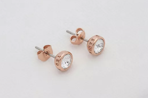 AUTO WIN - TED BAKER CRYSTAL ROUND STUD EARRINGS, ROSE GOLD