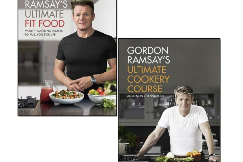 FREE GIVEAWAY - Ultimate cookery course and ultimate fit food 2 books collection set by Gordon Ramsay