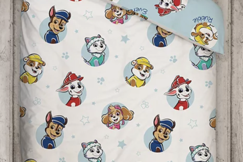 AUTO WIN-Paw Patrol Reversible Duvet Cover and Pillowcase Set, Blue/Multi , Single Set