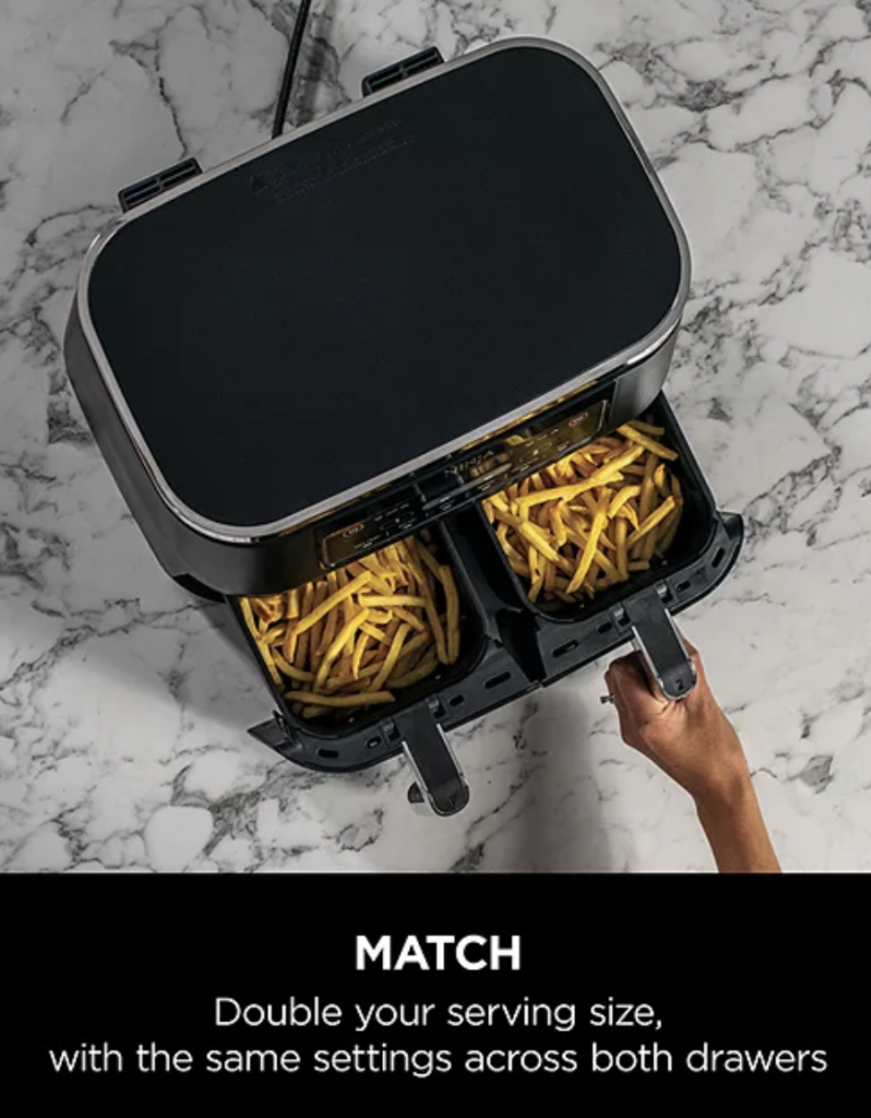 Ninja Foodi AF300UK Dual Zone Air Fryer, 7.6L Competition Fox