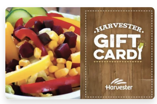 AFTERNOON AUTO WIN - WIN A £100 HARVESTER EVOUCHER - 13/05