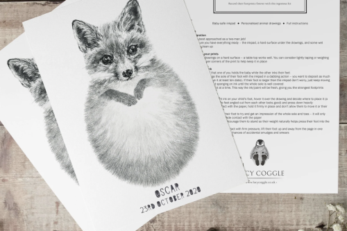 WIN A Lucy Coggle Personalised Baby Footprint Kit