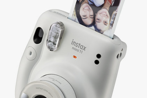 Fujifilm Instax Mini 11 Instant Camera with Built-In Flash & Hand Strap, Ice White