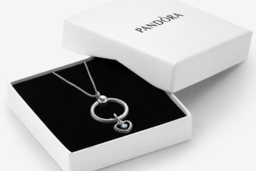 AUTO WIN - Pandora - March Birthstone O Pendant Set