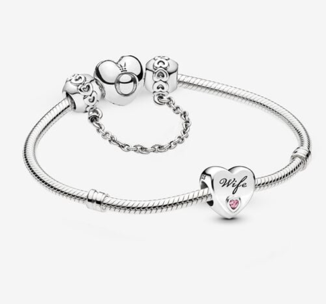 AUTO WIN - Pandora Pink Wife Heart Charm and Bracelet Gift Set ...