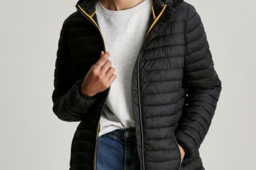 Joules - Snug Long Packable Shower Proof Coat