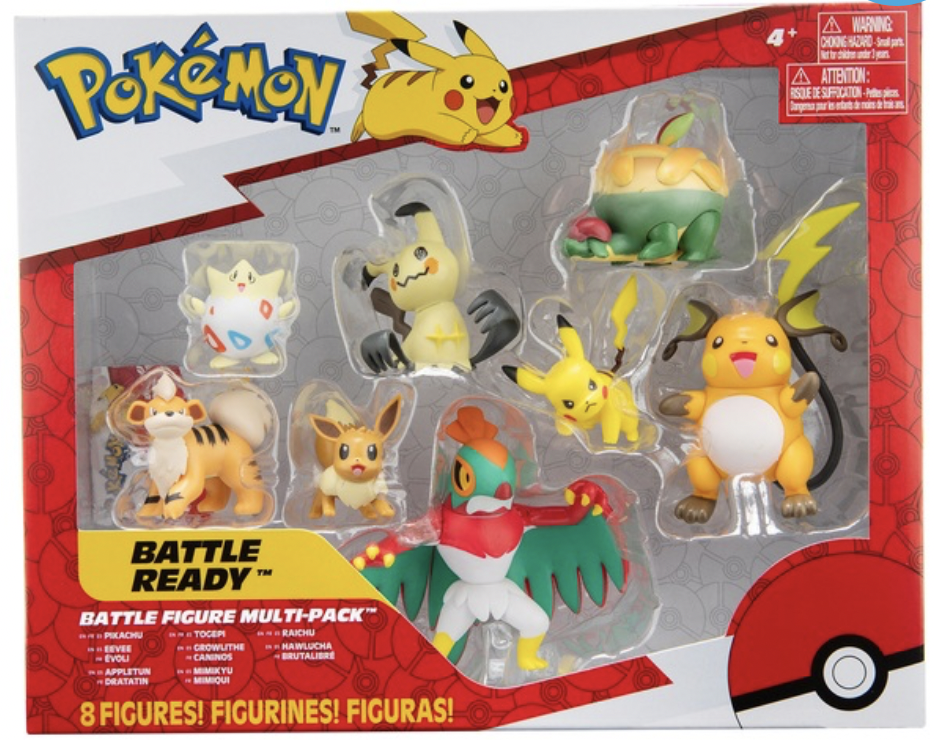 Pokemon Battle Figure Conjunto Com 8 Bonecos Dtc - 4846