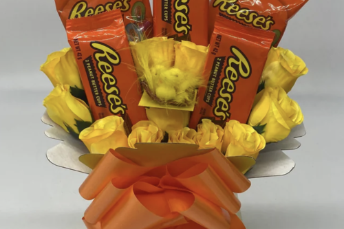 AUTO WIN - Reeces With Silk Flowers Easter Chocolate Bouquet - 20/02