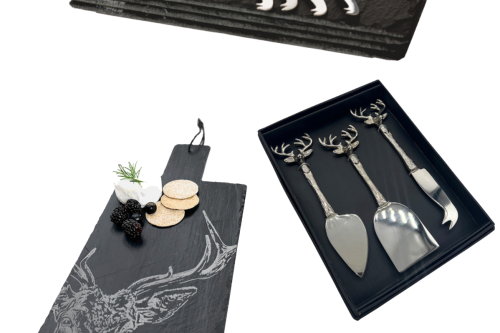 AUTO WIN - The Just Slate Company Stag Cheese Set - 01/03