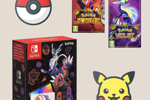 Nintendo Switch – OLED Model Pokemon Scarlet and Violet Limited Edition Console with Either Pokemon Scarlet OR Pokemon Violet Switch Game