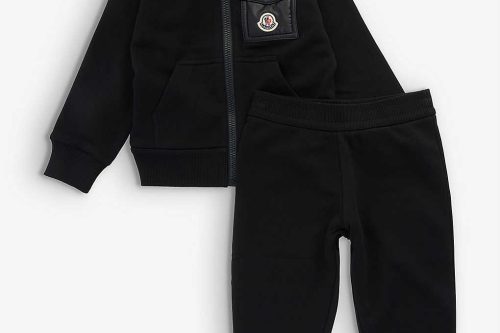 MONCLER Logo-print patch-pocket cotton-jersey tracksuit 4-14 years