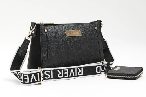 AUTO WIN - BLACK RI STRAP CROSS BODY BAG -  11/02