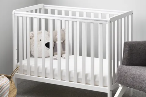 Obaby Bantam Space Saver Cot - White & Obaby Foam Mattress