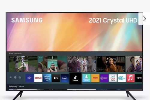 Samsung UE50AU7100 (2021) HDR 4K Ultra HD Smart TV, 50 inch with TVPlus, Black - 13/02