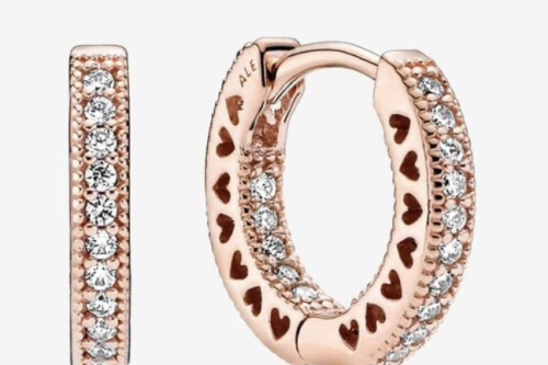 AUTO WIN - Pandora Pavé Heart Hoop Earrings