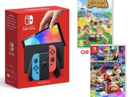 Nintendo Switch OLED Neon & Select Game
