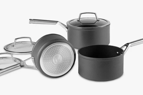 Ninja Foodi ZEROSTICK Hard Anodised Aluminium Non-Stick Saucepan Set, 3 Piece - 20/02