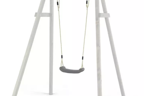 Plum Play Wooden Single Swing - Warm Grey