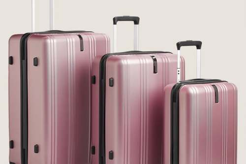 AUTO WIN - Set of 3 Lisbon 4 Wheel Hard Shell Suitcases