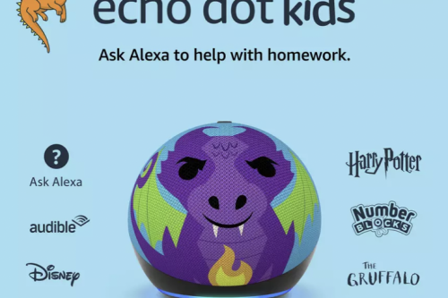 AUTO WIN - Amazon Echo Dot Kids 5th Gen Smart Speaker With Alexa Dragon