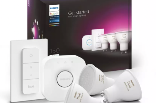 Philips Hue Starter Kit With Coloured GU10 Smart Bulbs