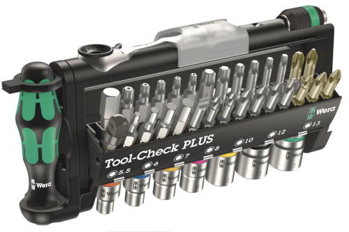 Wera Interchangeable Hexagon, Hex-Plus, Phillips, Pozidriv, Slotted Screwdriver Set 39 Piece