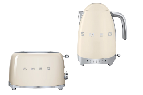 SMEG KETTLE & TOASTER IN CREAM - 17/03