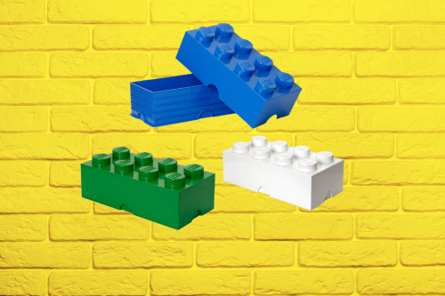 3 X Lego Storage Brick Boxes