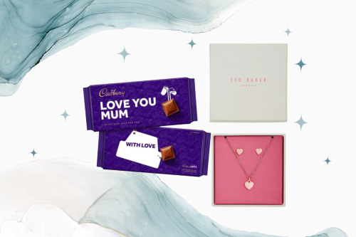 AUTO WIN – TED BAKER HEART PENDANT NECKLACE AND STUD EARRINGS JEWELLERY GIFT SET & LOVE YOU MUM DAIRY MILK CHOCOLATE BAR (180G)
