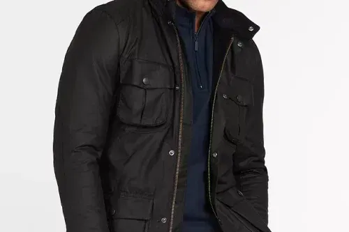 Barbour Corbridge Waxed Utility Jacket, Black