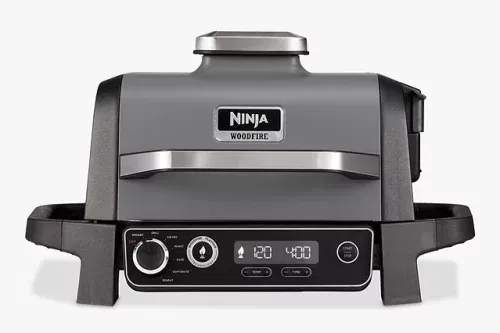AUTO WIN-Ninja Woodfire Electric BBQ Grill & Smoker, Black