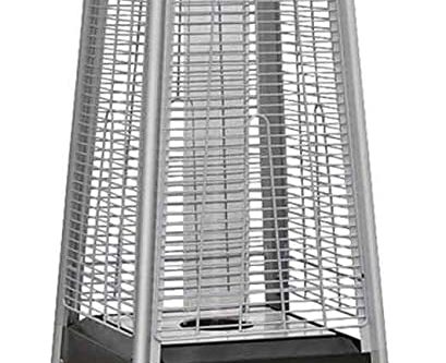 Dellonda Pyramid Gas Patio Heater 13kW for Commercial & Domestic Use, Supplied with Cover, Black
