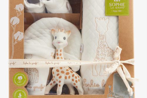 AUTO WIN-SOPHIE THE GIRAFFE So Pure cotton baby gift set
