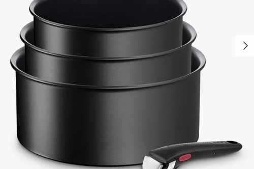 AUTO WIN - Tefal Ingenio Eco Resist Aluminium Non-Stick Saucepan & Handle Set, 4 Piece