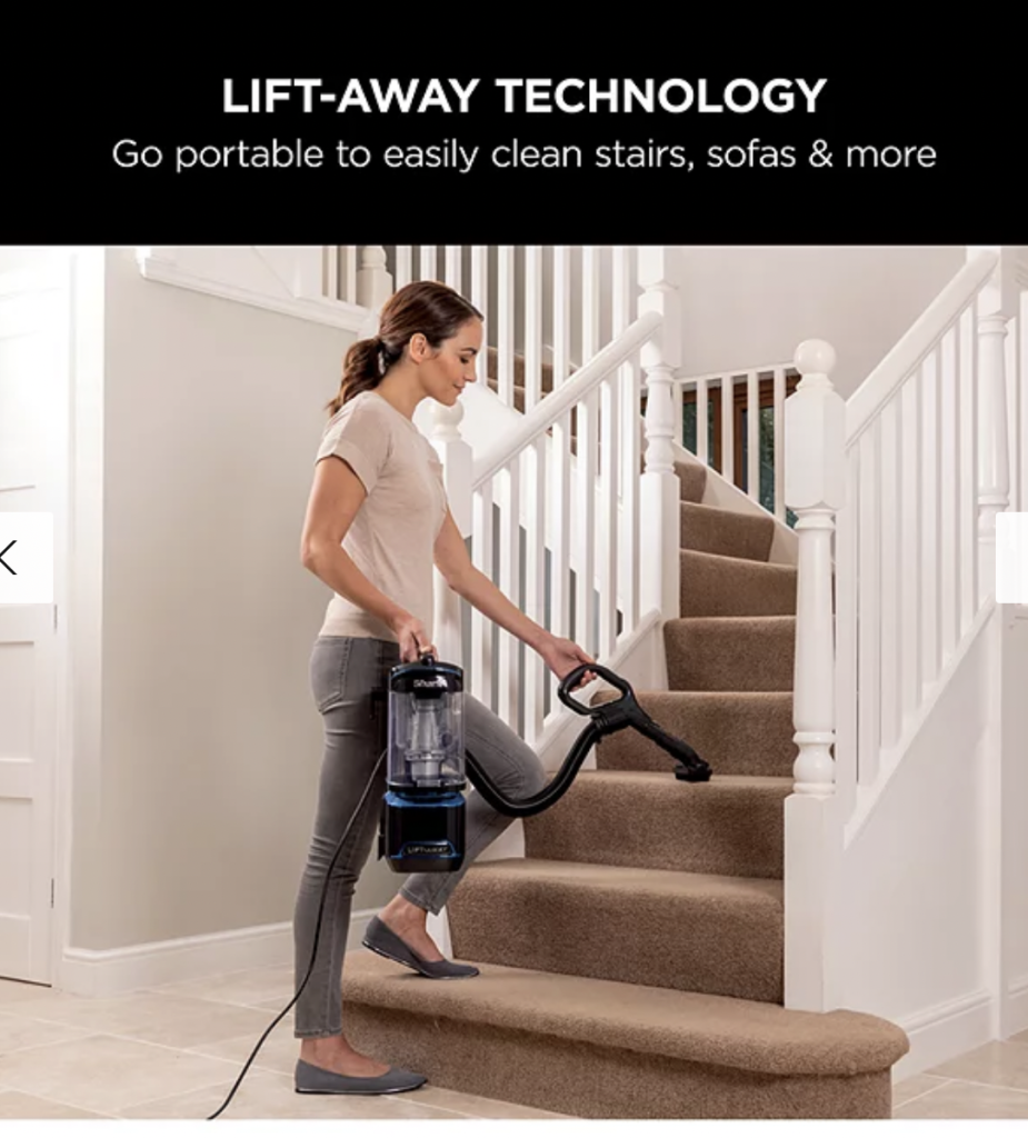 Shark LiftAway NV602UK Upright Vacuum Cleaner, Mid Blue Competition Fox