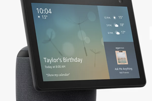 Amazon Echo Show 10 Smart Speaker with 10.1" Screen, Motion & Alexa Voice Recognition & Control, 3rd Generation, Charcoal