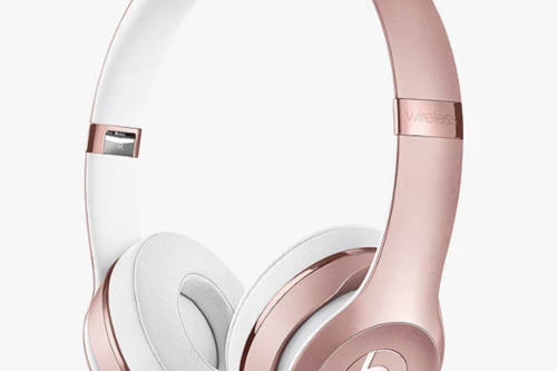 Beats Solo³ Wireless Bluetooth On-Ear Headphones with Mic/Remote, Rose Gold