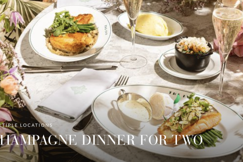 THE IVY - CHAMPAGNE DINNER FOR TWO