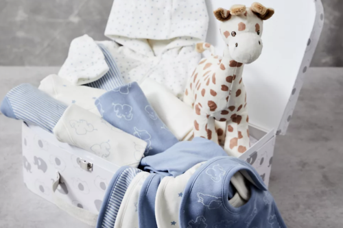 AUTO WIN - 14pc Animal Print Blue Gift Set (0-3 Mths) - 27/03