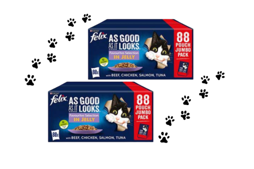 AUTO WIN - 2 X Felix As Good As It Looks Adult Wet Cat Food Favourites Selection in Jelly 88x100g