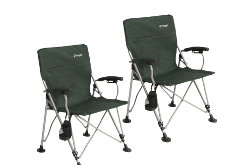 AUTO WIN - 2 X Outwell Campo Folding Camping Chair, Forest Green