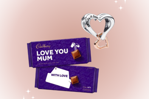 AUTO WIN - Pandora Two-tone Openwork Infinity Heart Charm & HAPPY MOTHER'S DAY DAIRY MILK CHOCOLATE BAR
