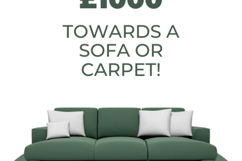 WIN £1000 TO SPEND ON A NEW CARPET OR SOFA! - 24/04