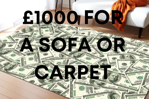WIN A £1000 TO SPEND ON A NEW SOFA OR CARPET - 14/04