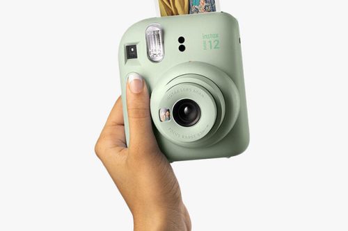 EVENING AUTO WIN - Fujifilm Instax Mini 12 Instant Camera with Built-In Flash & Hand Strap, Mint Green - 03/05