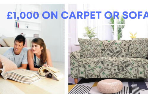 WIN £1000 TO SPEND ON A NEW CARPET OR SOFA!