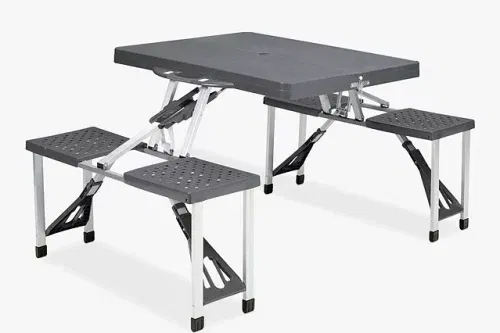 AUTO WIN - Easy Camp Toulouse Folding Picnic Table, Grey - 05/05